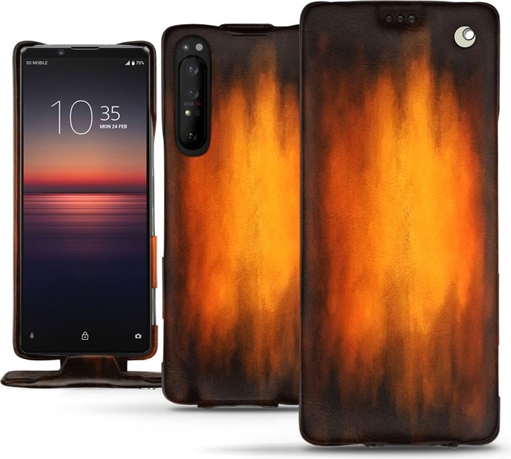 Actual product image Noreve Leather cover vertical (Sony Xperia 1 II)