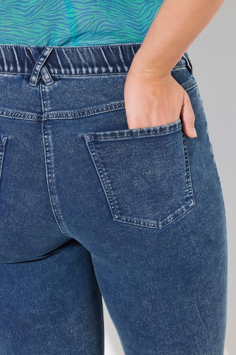 Produktbild Ulla Popken Capri Sarah, Denimsweat, Jeansoptik, Gürtelschlaufen (46)