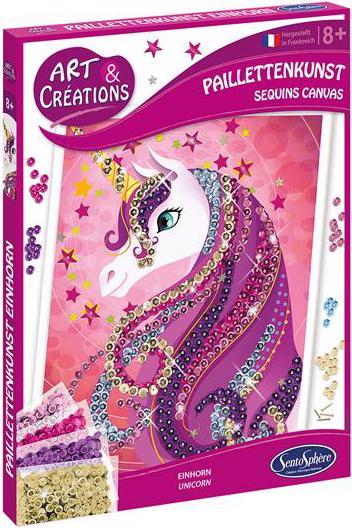 Actual product image Sentosphere Sequin art unicorn (d)