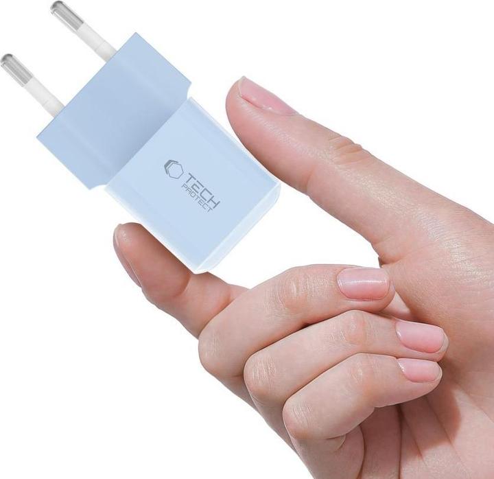 Image du produit Tech-Protect NCM25 USB-C PD 25W Wandladegerät - Blau (25 W, 1 portion)