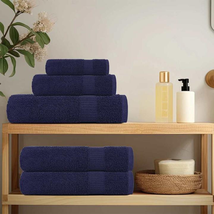 Produktbild VidaXL Handtücher 2 Stk. Marineblau 100x200 cm 360 g/m² 100% Baumwolle (100 x 200 cm)