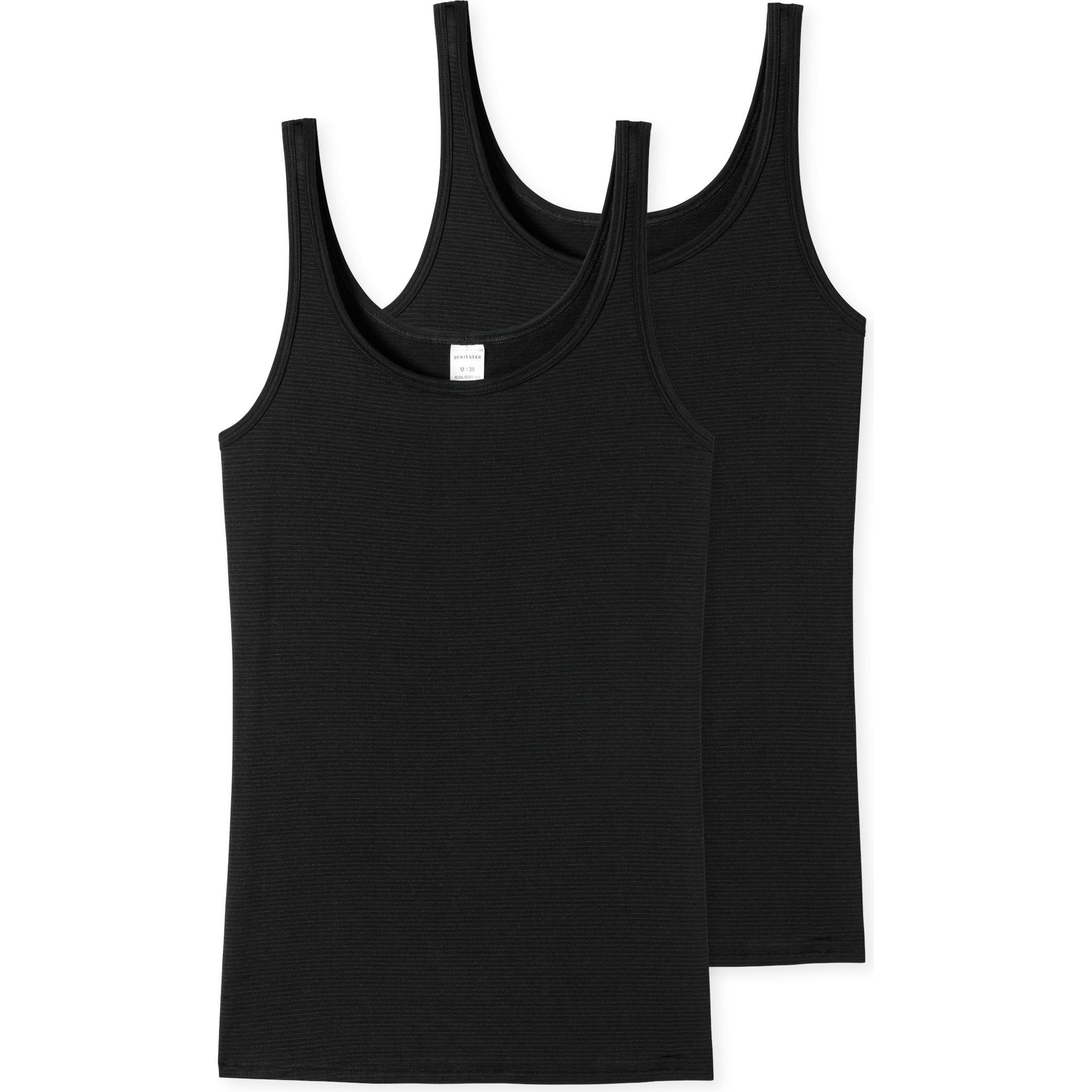 Schiesser, Damen, Shirt, Modal Essential Trägertop, Schwarz, (44)