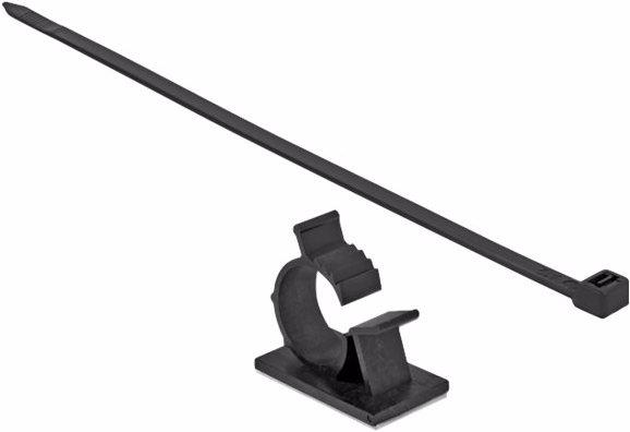 Immagine prodotto Delock Kit di fascette - montabile da tavolo, adatto al montaggio a parete (41 mm, 10 pz.)