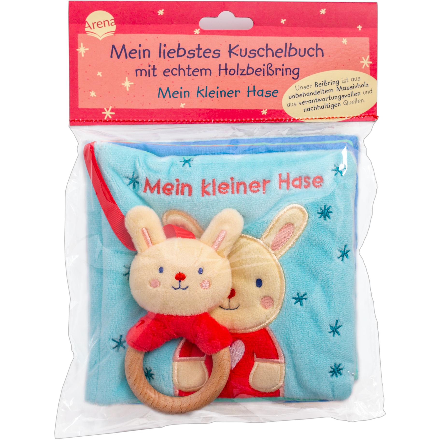 Thumbnail - Arena, Babybücher, Mein liebstes Kuschelbuch mit echtem Holzbeissring. Mein kleiner Hase (Deutsch)
