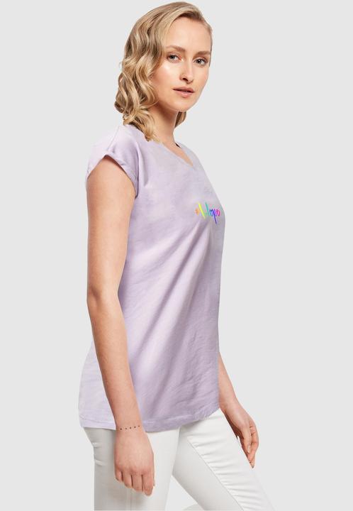 Produktbild Merchcode Ladies Hope Rainbow Extended Shoulder Tee - 116599 (M)