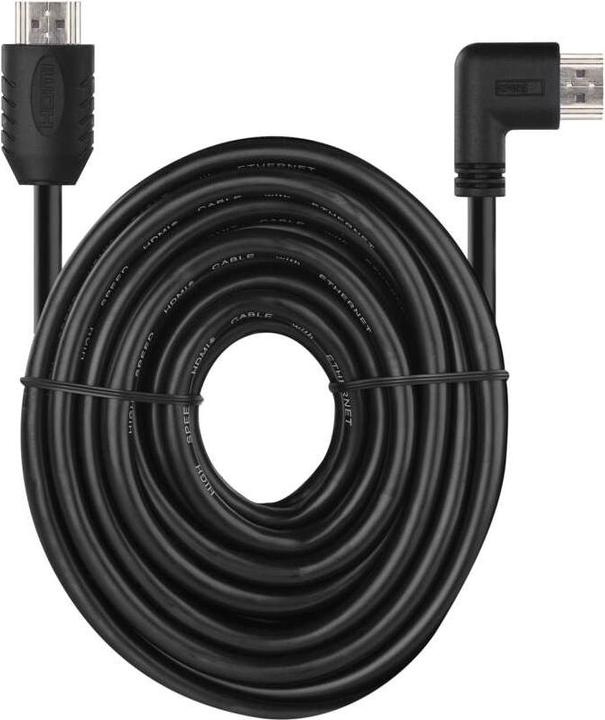 Actual product image Emos High Speed HDMI cable 2.0 A male - A male 90° 5m (5 m, HDMI, 2.0)