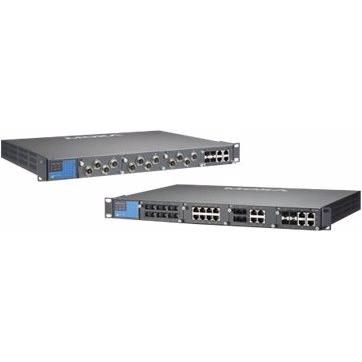 Thumbnail - Moxa PowerTrans PT-7828-F-HV - Switch - L3 - managed, Netzwerk Switch, Schwarz