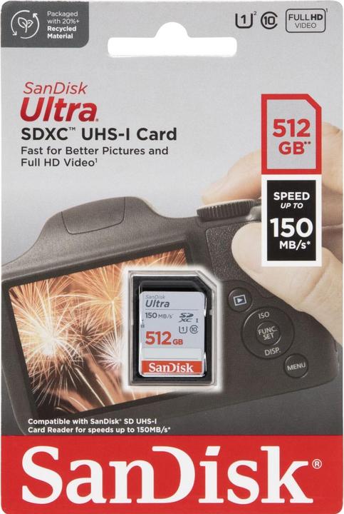 Productafbeelding SanDisk Ultra (512 GB, SDXC, U1, UHS-I)