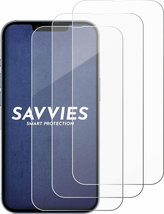Produktbild Savvies Panzerglas Hartglas Displayschutz (3 Stück, Apple iPhone 13 Pro)
