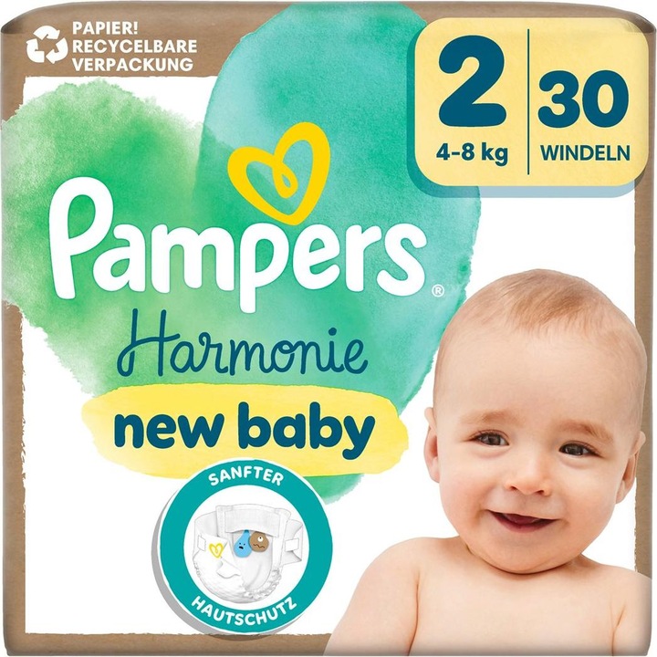 Produktbild Pampers Harmonie (Gr. 2, Tragepack, 30 Stück)