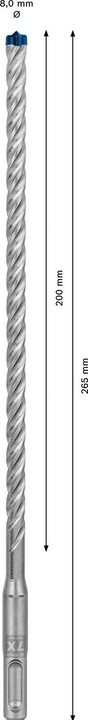 Actual product image Bosch Professional Zubehör EXPERT SDS plus-7X hammer drill bit, 8 x 200 x 265 mm (8 millimetres)