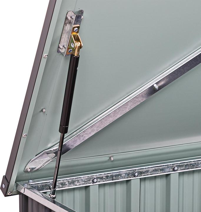 Produktbild Dema Metall Garten Gerätebox Auflagenbox Aufbewahrungsbox Truhe 770 L anthrazit weiss