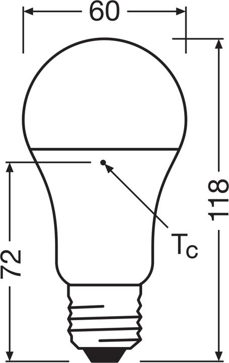 Produktbild Osram Led Base Classic A (E27, 14 W, 1521 lm, 3 x, F)