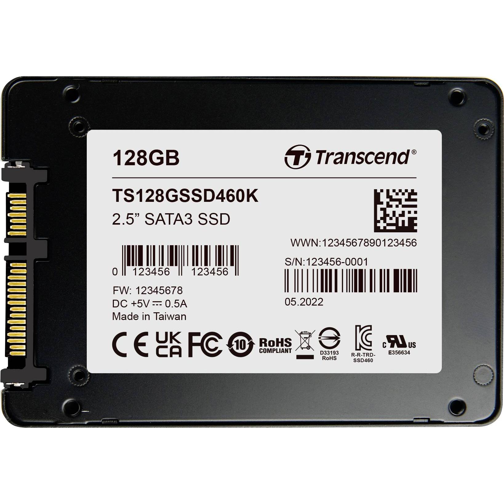 Transcend SSD mSATA interno da 128 GB TS128GSSD460K-VS1 (128 GB), SSD