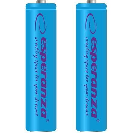 Esperanza BATTERIE RICARICABILI Ni-MH AAA 1000MAH 2PCS. (2 pz., 1000 mAh), Batterie + pile
