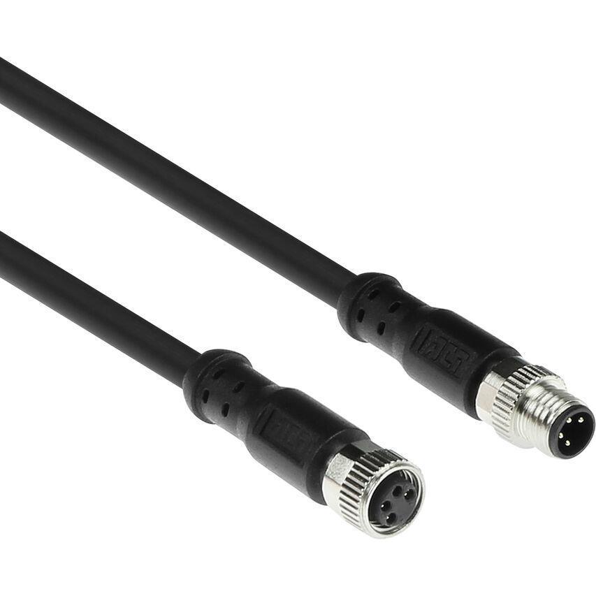 ACT Industrial 1.50 meters Sensor cable M8A 4-pin male to M8A 4-pin female, Ultraflex Xtreme TPE cable, Elektronikkabel ...
