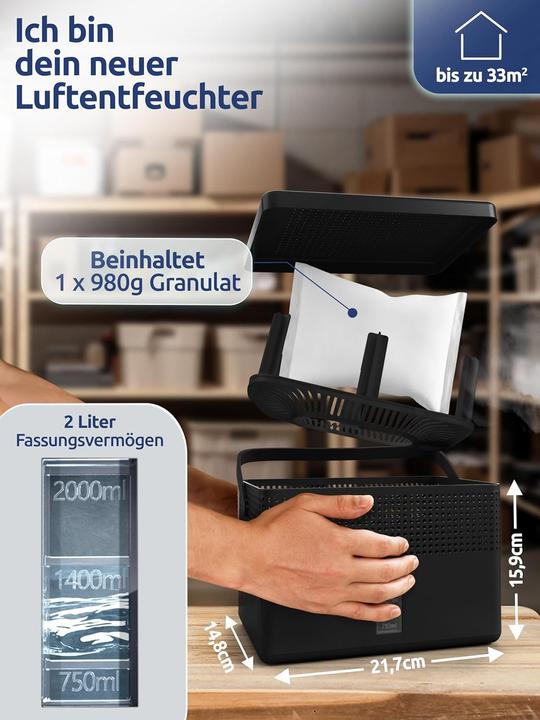 Actual product image BonAura AirOne Max Luftentfeuchter (33 m²)