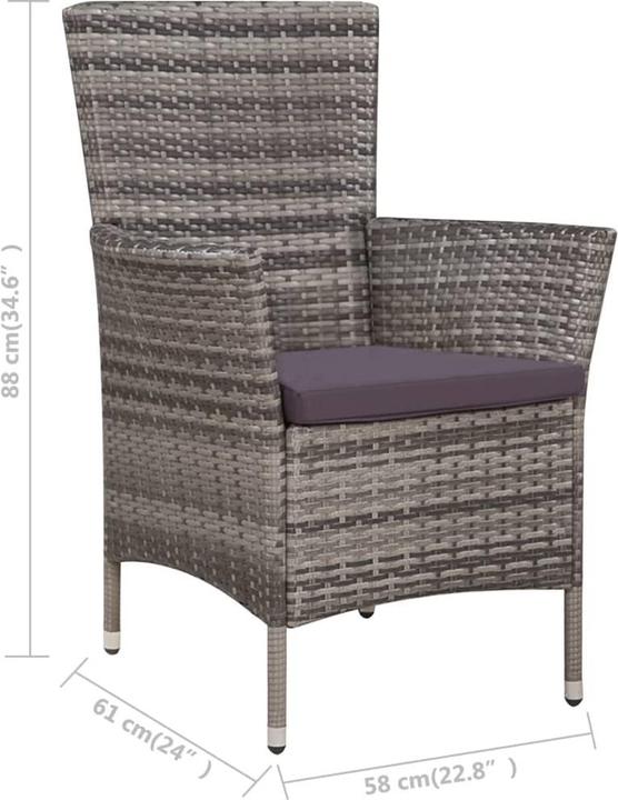 Produktbild vidaXL Gartenmöbel-Set (90 x 90 x 75 cm)