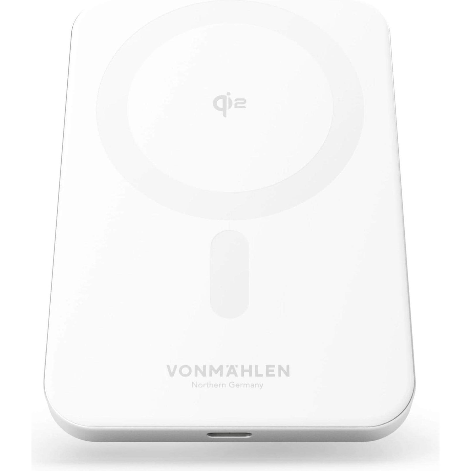 Vonmählen Evergreen MagSafe Powerbank 5000 mAh (5000 mAh, 15 W, 19.25 Wh), Powerbank, Weiss