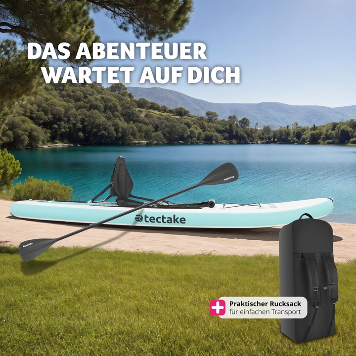 Produktbild tectake Stand-Up Paddle Board Zenon, 2in1 aufblasbar, Komplettset