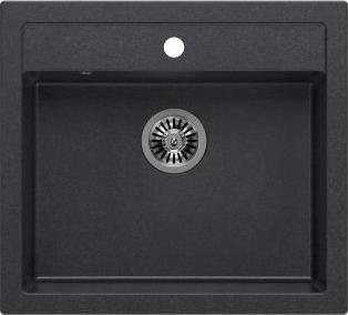 Produktbild Q Company Küchenspüle BILL 110 GraniteQ schwarzer Diamant (Einbauspüle, 59.50 cm, 54 cm)