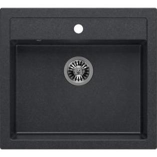 Q Company, Lavello, Lavello BILL 110 GraniteQ black diamond (Lavello montato, 59.50 cm, 54 cm)