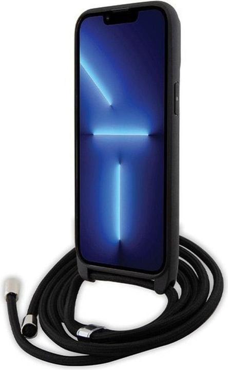 Productafbeelding Karl Lagerfeld KLHCP14XSAKCPSK iPhone 14 Pro Max 6,7" hardcase czarny/zwart Crossbody Saffiano Metaal (Apple iPhone 14 Pro Max)