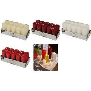 Thumbnail - Papstar, Kerzen, Stumpenkerzen, 40 mm, bordeaux, 10er Pack Durchmesser: 40 mm, Höhe: 90 mm, Brenndauer: ca. 9 Stunden (1...