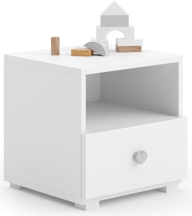 ADRK Furniture Nachttisch mit Schublade EMI (37 x 37 x 37 cm)