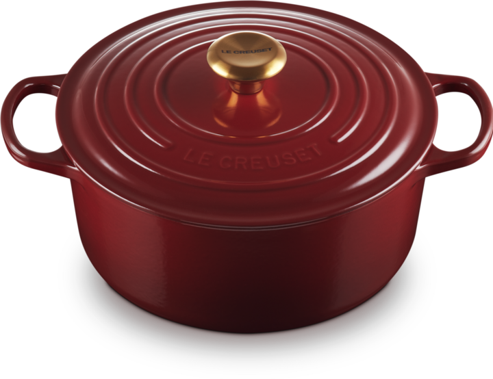 Actual product image Le Creuset Signature Roaster round 26cm rhone (21177269494441) (26 cm, Casserole + Stewpot, Cast iron)