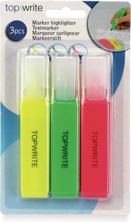 Produktbild Topwrite Textmarker 3tlg. (Mehrfarbig, 3 x)