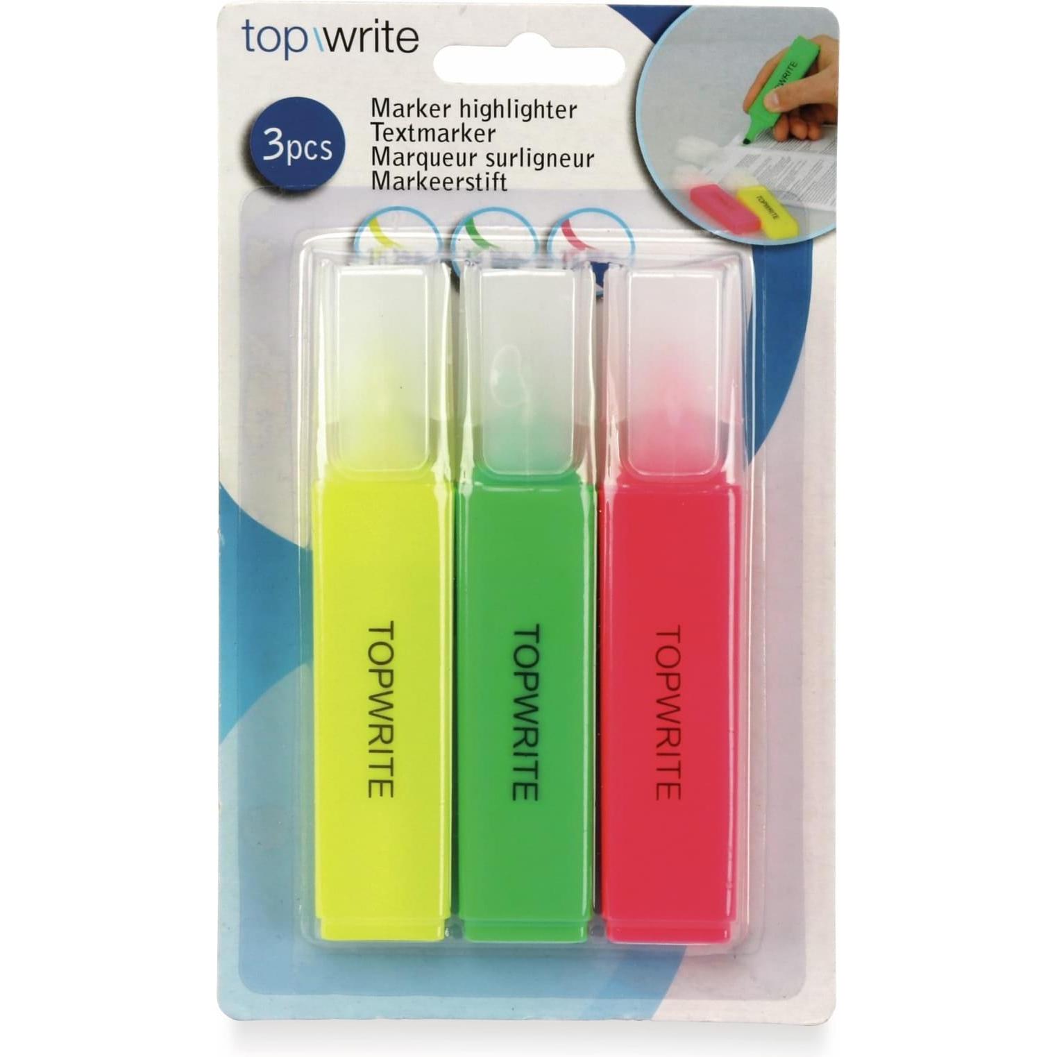 Topwrite, Marker, Textmarker 3tlg. (Mehrfarbig, 3 x)