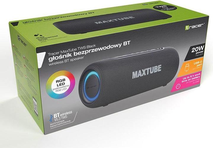 Actual product image Tracer MaxTube TWS bluetooth czarny (6 h)