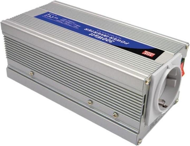 Actual product image MeanWell MODIFIED SINE WAVE DC-AC POWER INVERTER - 12 V - 300 W - GERMAN PLUG