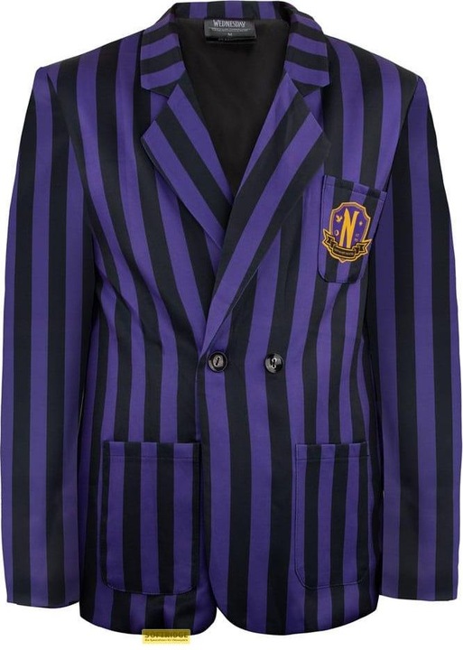 Immagine prodotto Cinereplicas Mercoledì Giacca Nevermore Academy Blazer a righe viola taglia L (L)