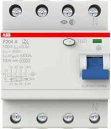 Produktbild ABB F204A-100/0,3 FI-Schutzschalter 100A 4p 300mA