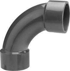 Actual product image Profec PVC Bogen 90°, Klebemuffe aus Spritzguss hergestellt - 40 mm