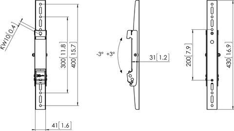 Produktbild Vogels PFS 3304 Display-Adapterstrips (Boden, Wand, 75", 80 kg)