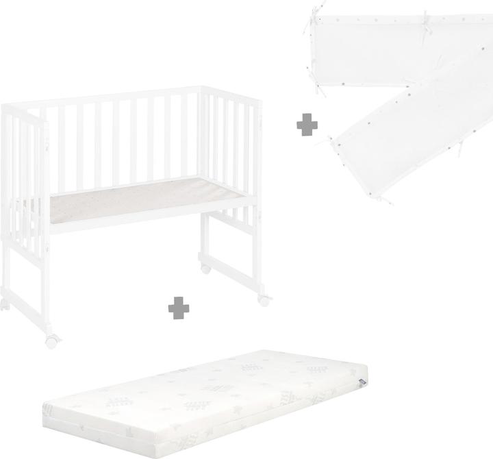Actual product image Roba Comforter & Bassinet 3in1 with Barrier Starry Magic Grey