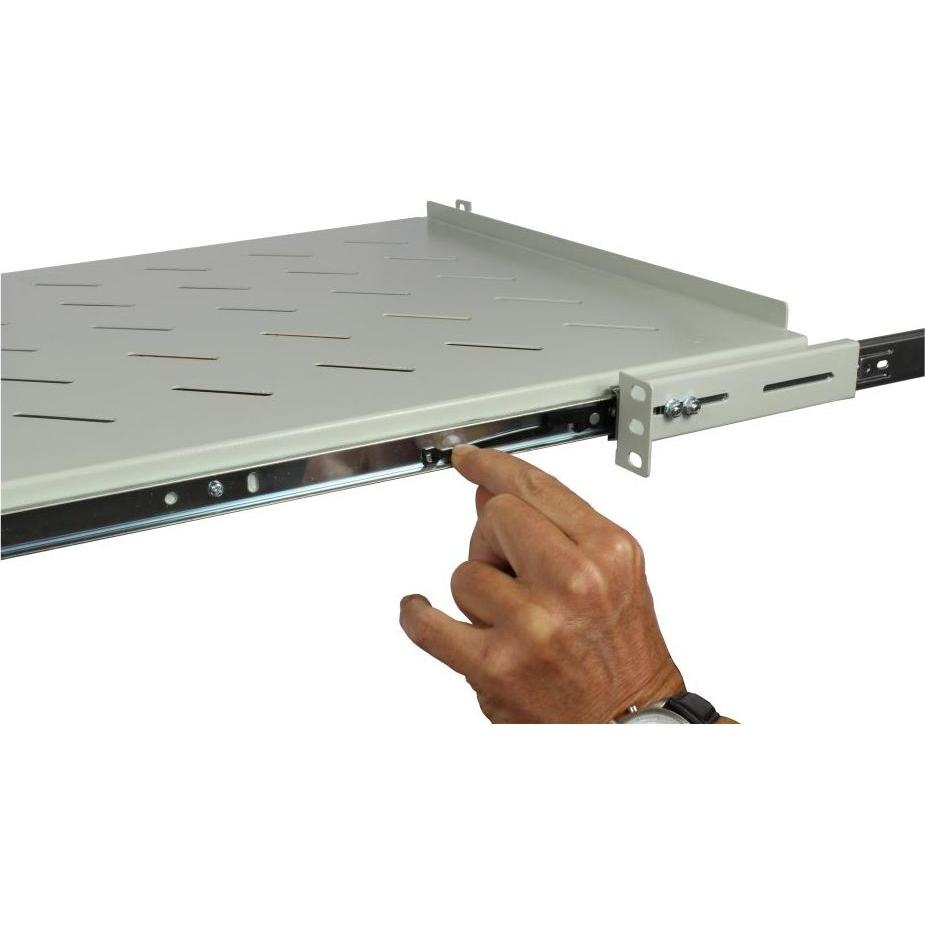 Allnet 48,30cm (19")zbh. Fachboden ausziehbar, für 1200mm Schrank tiefe, Lichtgrau, t950-1050mm, Serverschrank Zubehör, ...