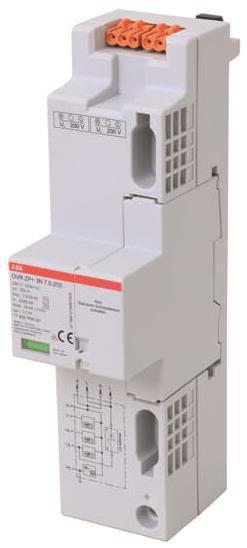 Produktbild ABB Überspannungschutz Kombiableiter TYP1/2 OVR ZP+ 3N 7.5-255 TT/TNS
