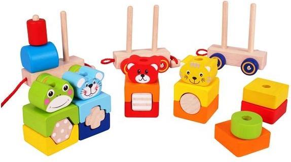 Actual product image Spielba Construction train, with 4 figures