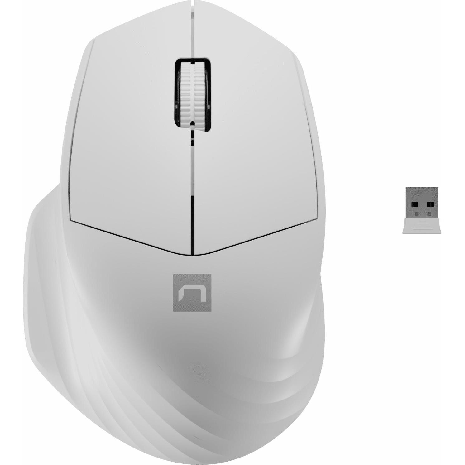 Genesis NATEC Wireless mouse Siskin 2 white (Kabellos), Maus, Weiss