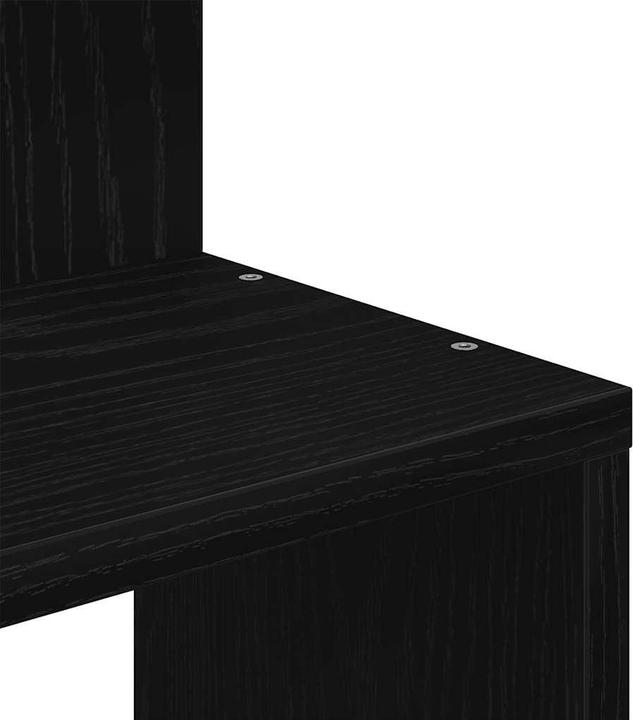 Image du produit vidaXL Wand-Eckregal Schwarz 32x32x127,5 cm Holzwerkstoff