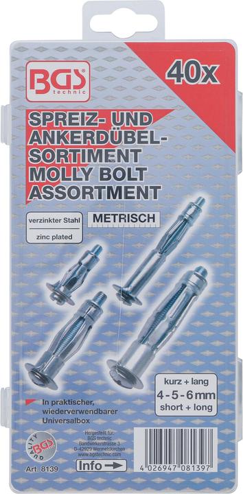 Image du produit BGS Spreiz-/Ankerdübel-Sortiment (40 pcs)