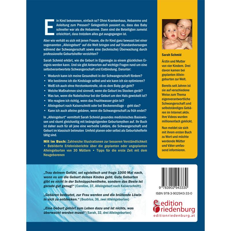 Thumbnail - Alleingeburt - Schwangerschaft und Geburt in Eigenregie, Ratgeber von Sarah Schmid