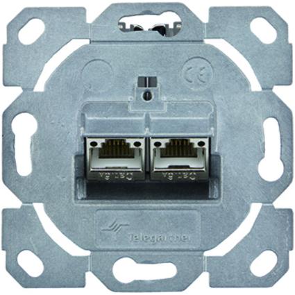 Telegärtner, Steckdose, J00020A0529 - RJ-45 - 2 Modul(e) - 6a - Metallisch - 41 mm - 28 mm