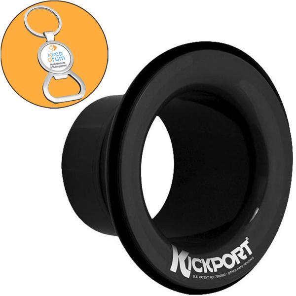 Kickport KP2-BL Bassdrum Kick-Booster Schwarz mit Flaschenöffner (Kick Pedal), Zubehör Instrumente, Schwarz
