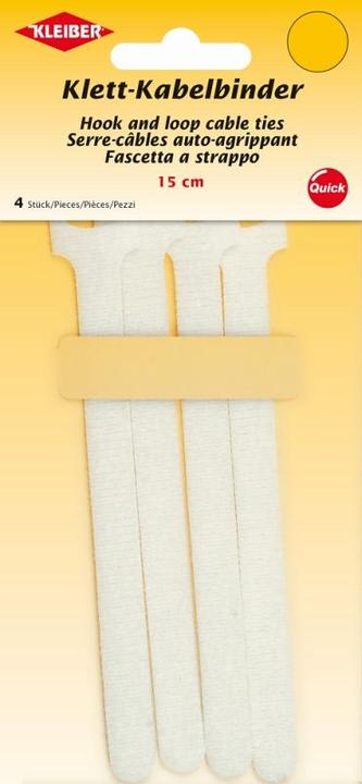 Produktbild Kleiber Klett-Kabelbinder, 150 x 40 mm, weiá (Klettkabelbinder, 150 mm, 4 Stk.)