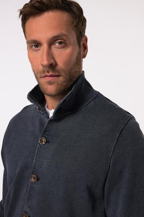 Produktbild JP1880 JP 1880 Sweatjacke, Stehkragen, Knopfleiste, Vintage Look (5XL)